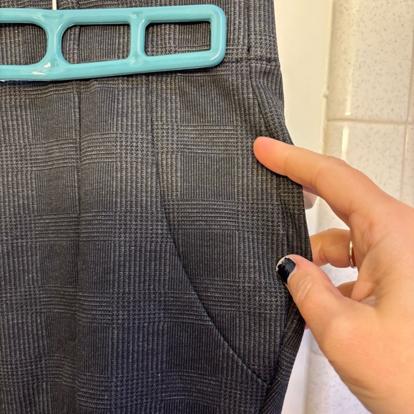 Thalian Charcoal Plaid XS Legging Pants Academia Preppy - Picture 2 of 5